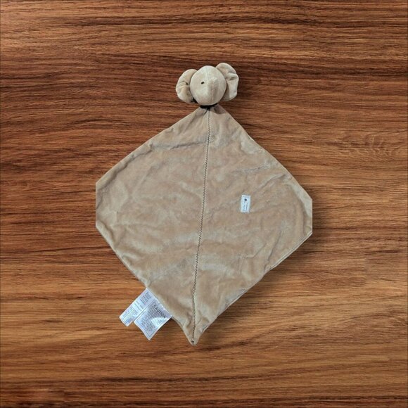 Carters Just One Year Beige Elephant Lovey Security Blanket Plush 14"Baby Soft R - Picture 2 of 8